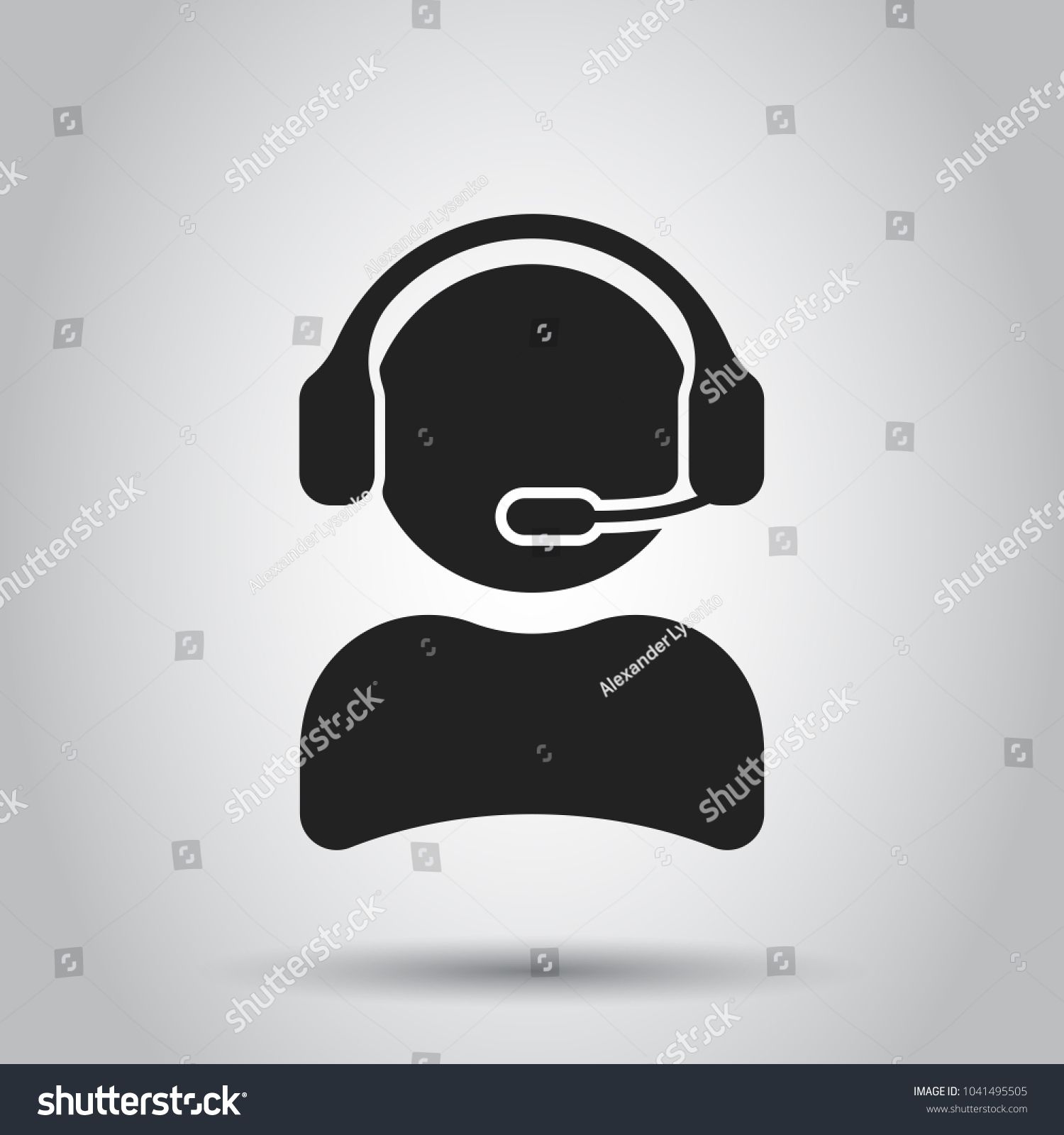 1500x1600 Operator With Microphone Vector Icon Operator In Call Center