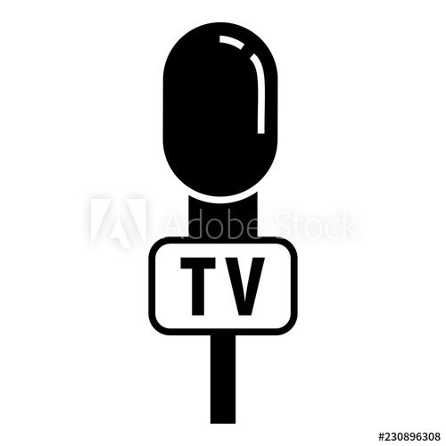 500x500 Tv Reporter Microphone Icon Simple Illustration Of Tv Reporter