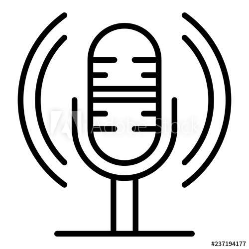 500x500 Loud Microphone Icon Outline Loud Microphone Vector Icon For Web