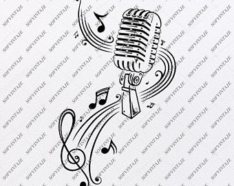 340x270 Microphone Vector Etsy