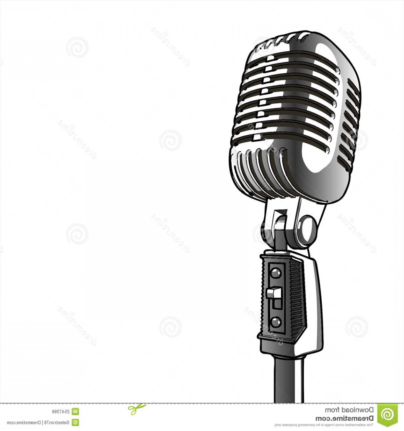 1560x1662 Royalty Free Stock Image Vintage Microphone Vector Image Cultracing