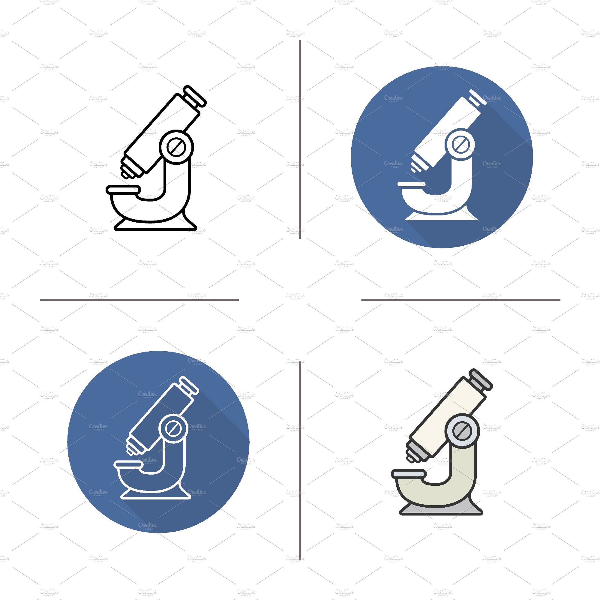 2000x2000 Microscope Icons Vector