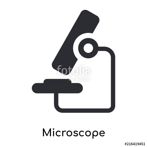 500x500 Microscope Icon Isolated On White Background Simple And Editable