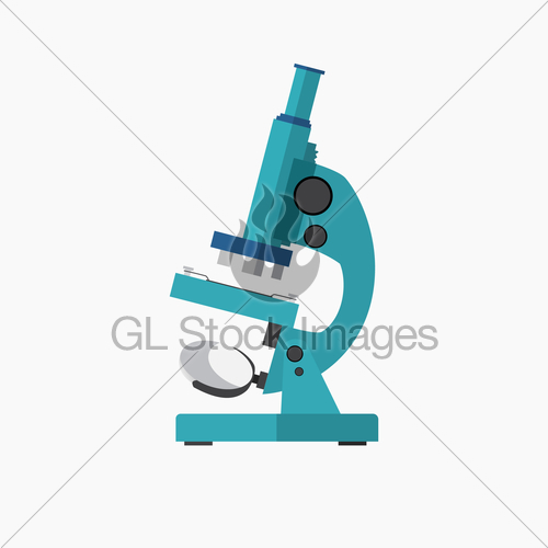 500x500 Microscope Icon In Flat Design Gl Stock Images