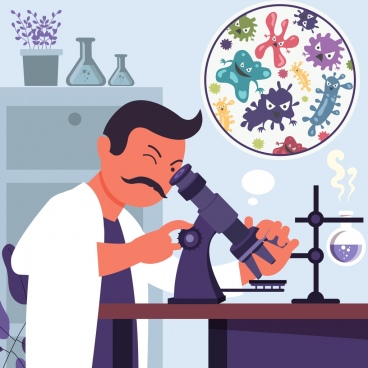 368x368 Microscope Free Vector Download