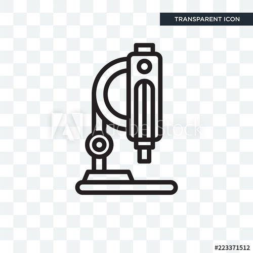 500x500 Microscope Vector Icon Isolated On Transparent Background