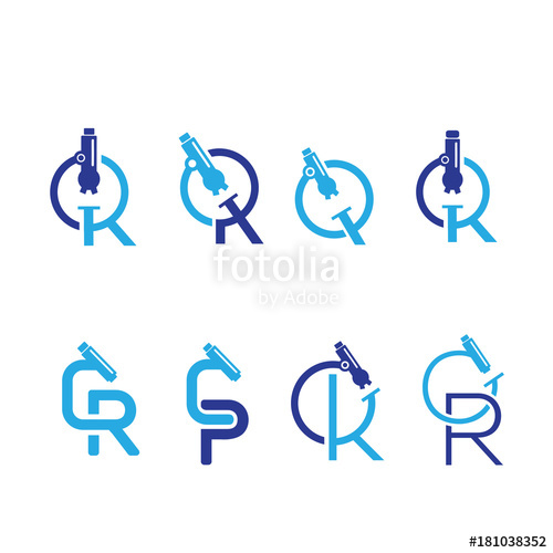 500x500 Set Of Logo Microscope Letter Stock Image And Royalty Free