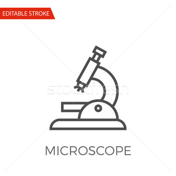 600x600 Microscope Vector Icon Vector Illustration Oleksii Afanasiev
