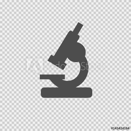 500x500 Microscope Vector Icon Lab Simple Isolated Symbol