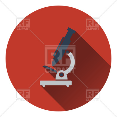 400x400 Flat Design Icon Of School Microscope Vector Image Of Icons