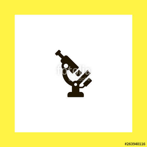 500x500 Microscope Vector Icon Flat Design Stock Image And Royalty Free