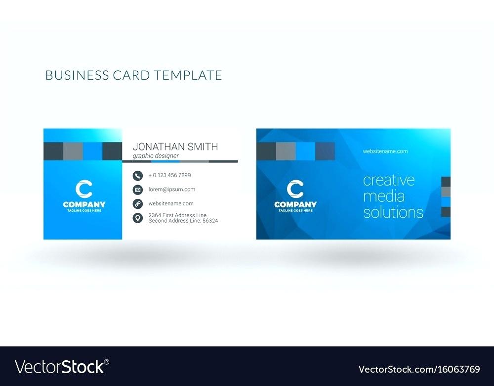 Double Sided Creative Business Card Template Vector Image 1000x780 Double Sided Creative Business Card Template Vector Image