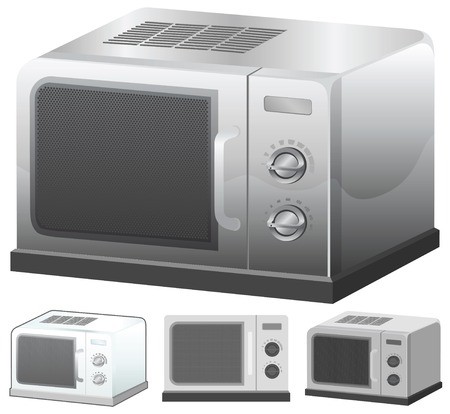 450x414 Microwave Vector Illustration In Variation Royalty Free Vector