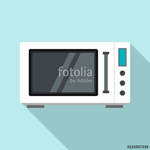 500x500 Modern Microwave Icon Flat Illustration Of Modern Microwave