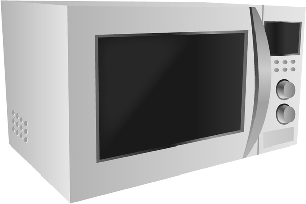 600x401 Modern White Microwave Free Vector In Adobe Illustrator