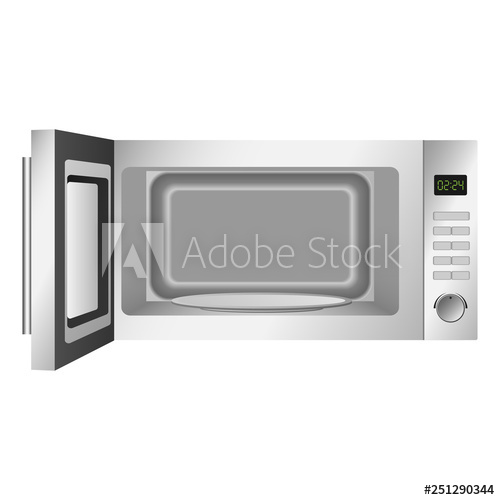 500x500 Open Microwave Icon Realistic Illustration Of Open Microwave
