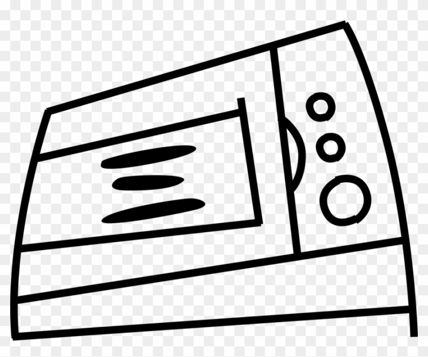 840x701 Vector Illustration Of Kitchen Appliance Microwave