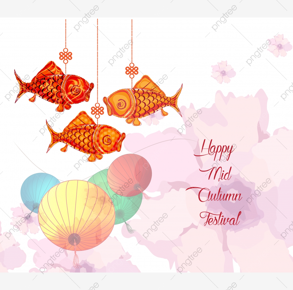 1200x1184 Mid Autumn Festival Vector Background With Lantern And Plum