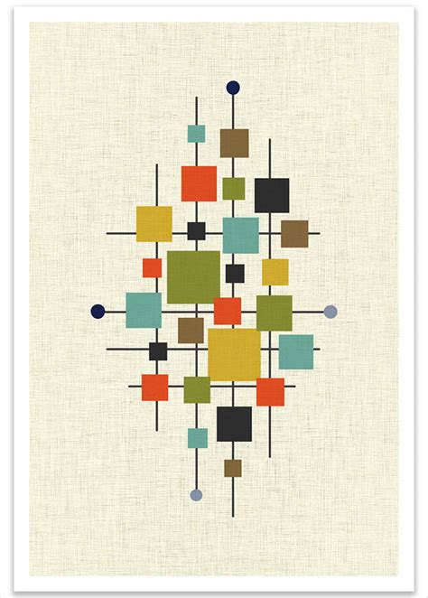 474x662 Mid Century Modern Art Shapes