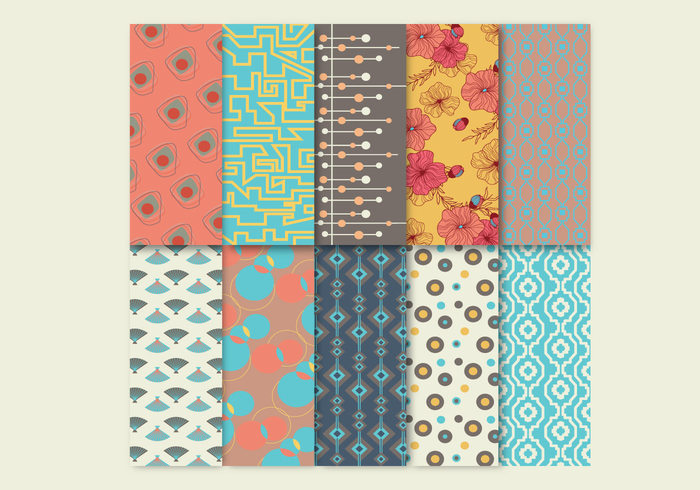 700x490 Mid Century Pattern Vectors