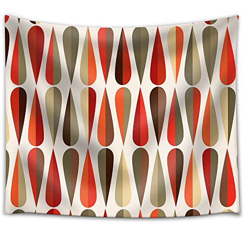 500x500 Vector Mid Century Style Retro Seamless Pattern With Drop Shapes