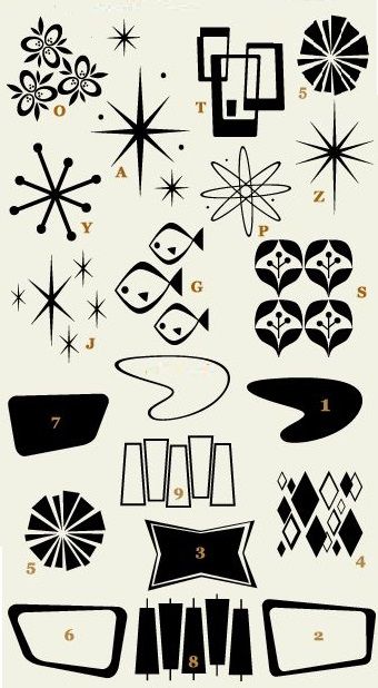 Mid Century Modern Shapes Vector at Vectorified.com | Collection of Mid