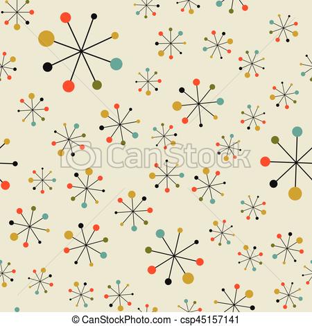 450x470 Abstract Mid Century Space Pattern Vector Seamless Mid