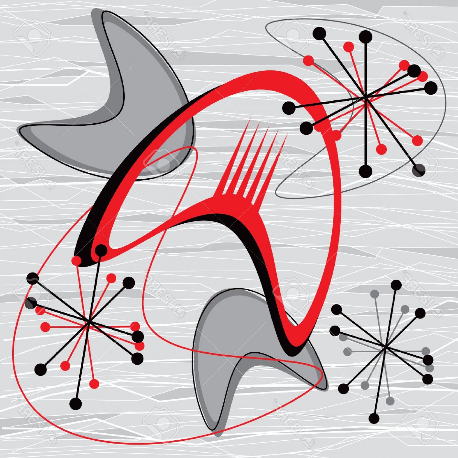 1560x1560 Photostock Vector Creative Retro Atomic S Mid Century Vintage