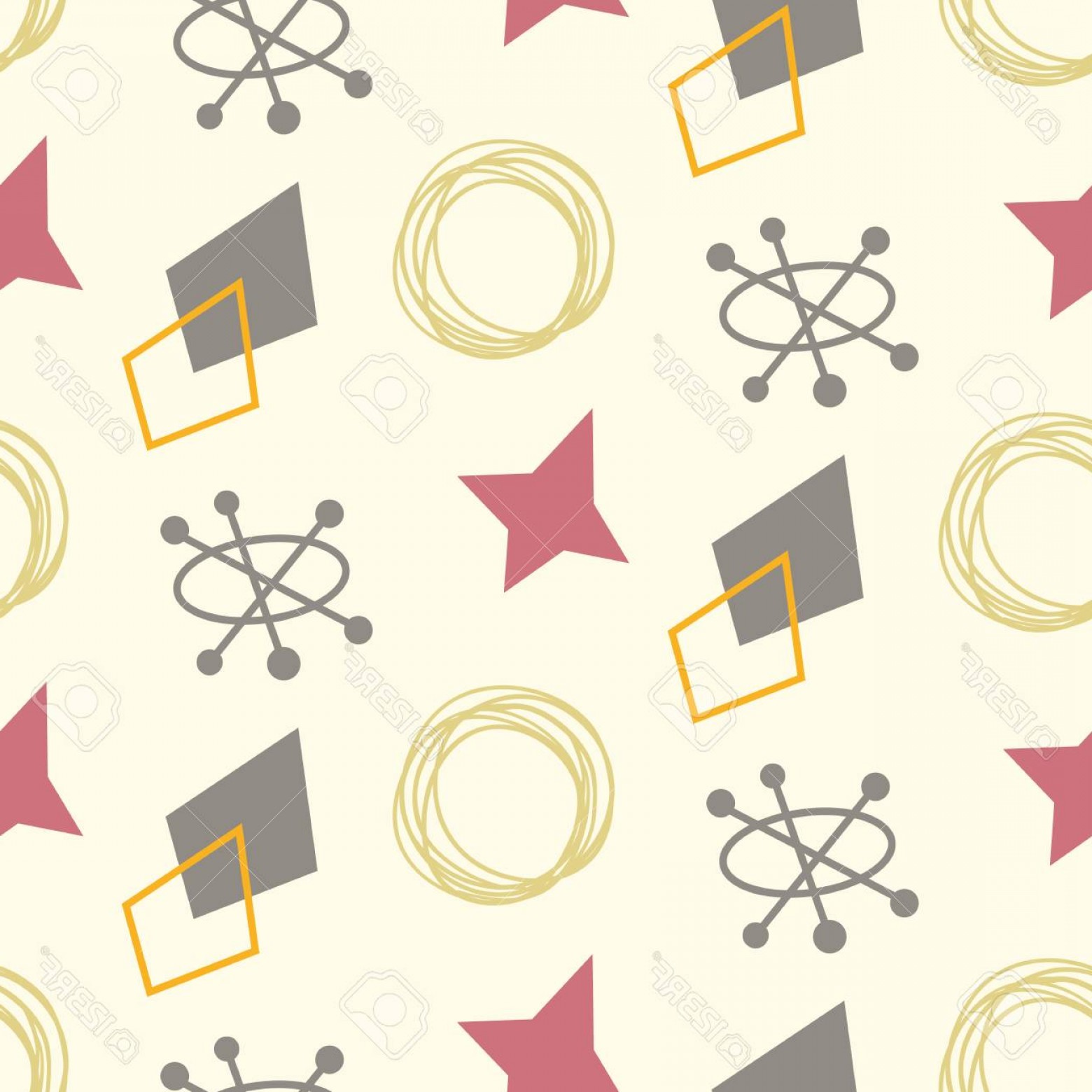 1560x1560 Photostock Vector Mid Century Modern Seamless Pattern S Vintage