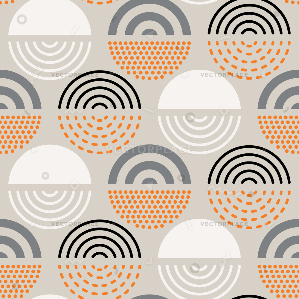 1000x1000 Seamless Mid Century Absctract Geometric Pattern Vector