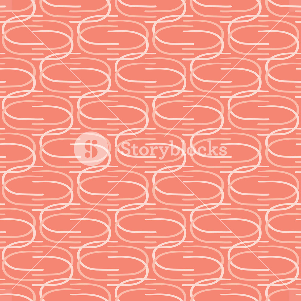 1000x1000 Vector Coral Abstract Curved Mid Century Modern Style Lines