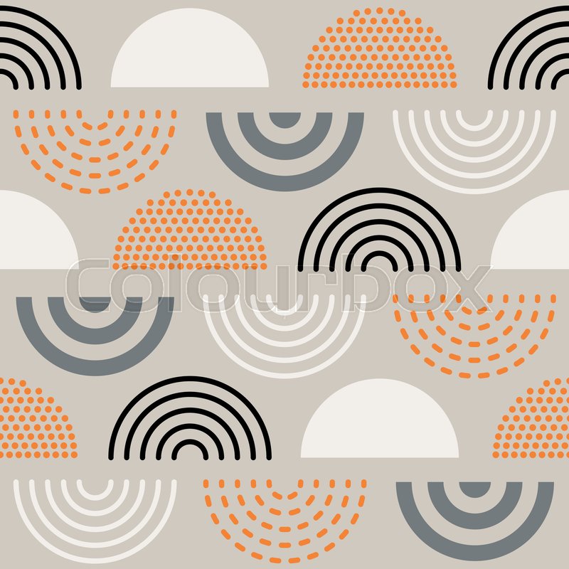 800x800 Vector Seamless Mid Century Absctract Stock Vector Colourbox