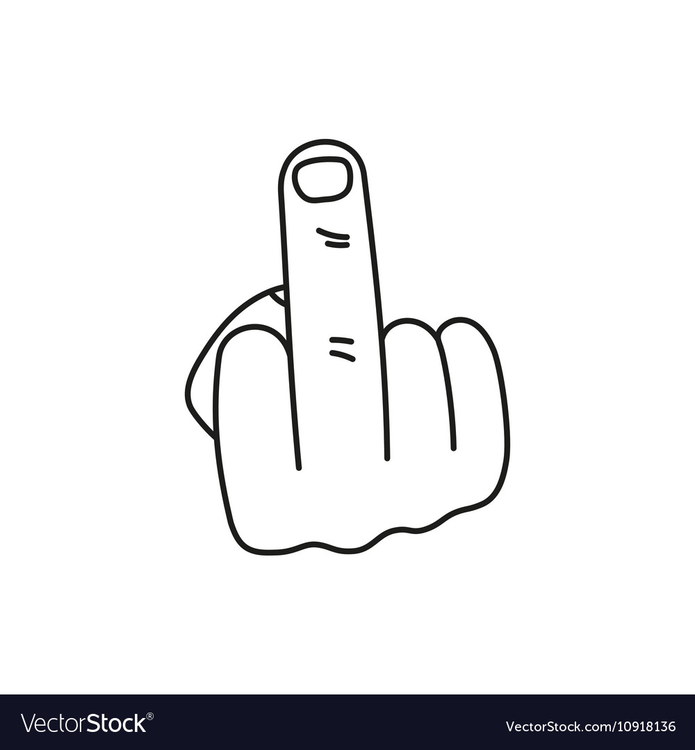 1000x1080 Middle Finger Vector