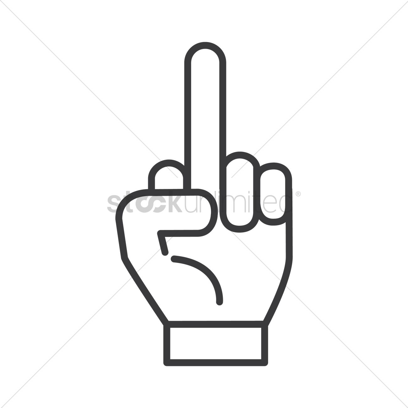 1300x1300 Middle Finger Vector Image