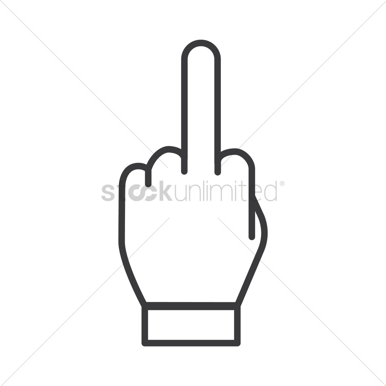 1300x1300 Middle Finger Vector Image