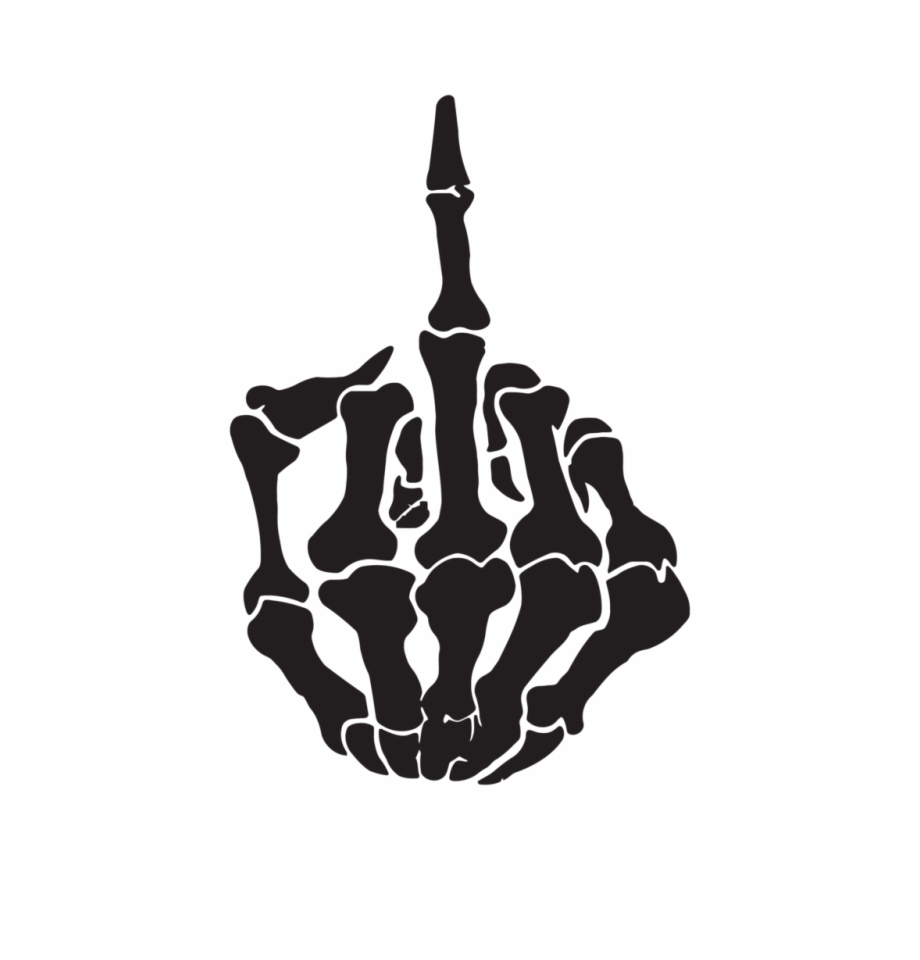 920x960 Skeleton Middle Finger Vector Transparent Png Download