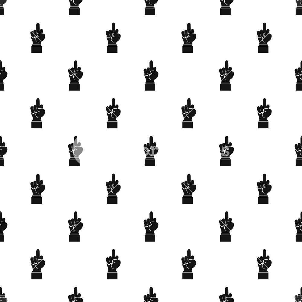 1000x1000 Gesture With Middle Finger Pattern Simple Illustration Of Gesture