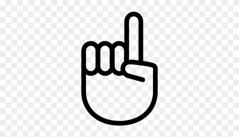 840x481 Hand Gesture Raising The Index Finger Vector