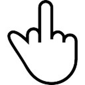 338x338 Middle Finger Graphic Group With Items