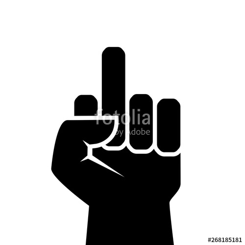 500x500 Middle Finger Vector Sign Stock Image And Royalty Free Vector