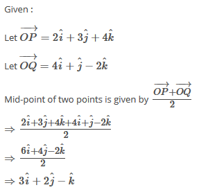 287x277 Find The Position Vector Of The Midpoint Of The Vector Joining