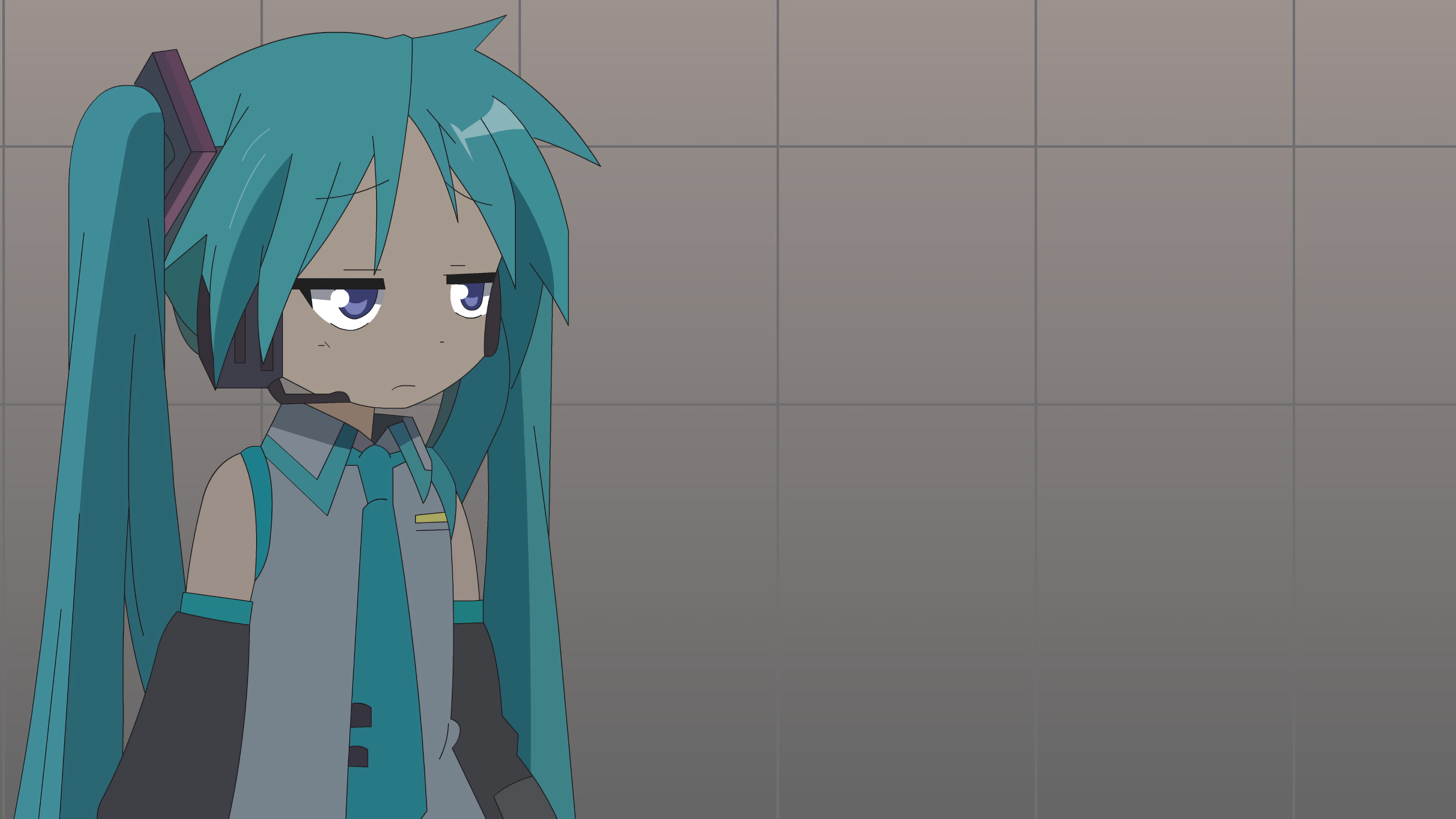 3840x2160 Blue Haired Female Anime Character, Hiiragi Kagami, Lucky Star