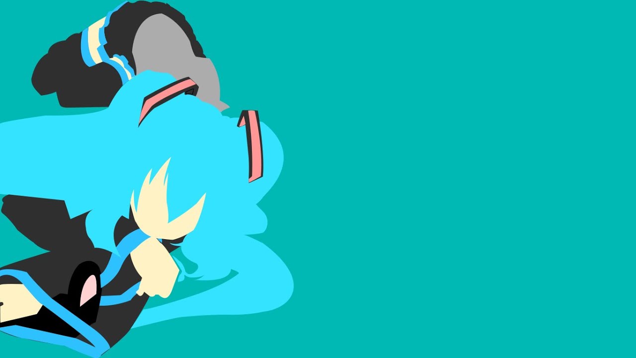 1280x720 Speed Art Hatsune Miku Minimalist Vector Art