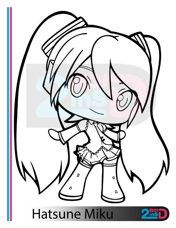 612x792 Chibi Hatsune Miku Vector