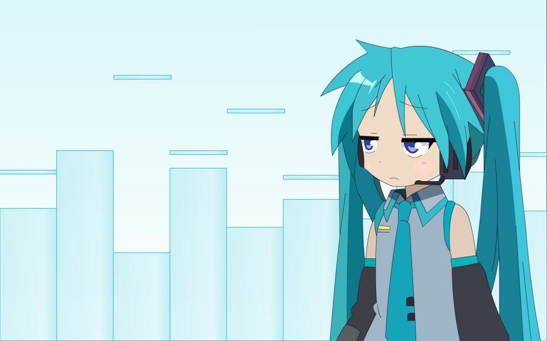1120x700 Cosplay Hatsune Miku Hiiragi Kagami Lucky Star Parody Vector