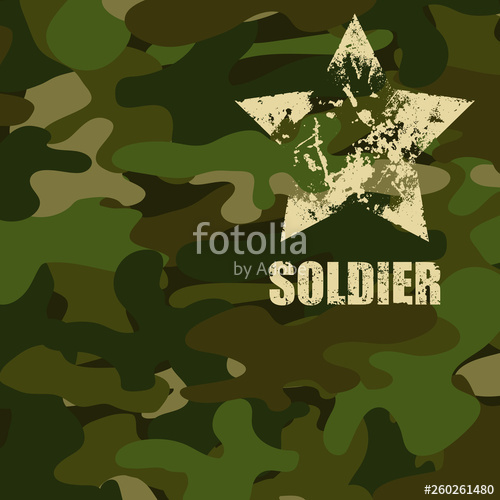 500x500 Camouflage Military Background Grunge Star Soldier Grunge Word