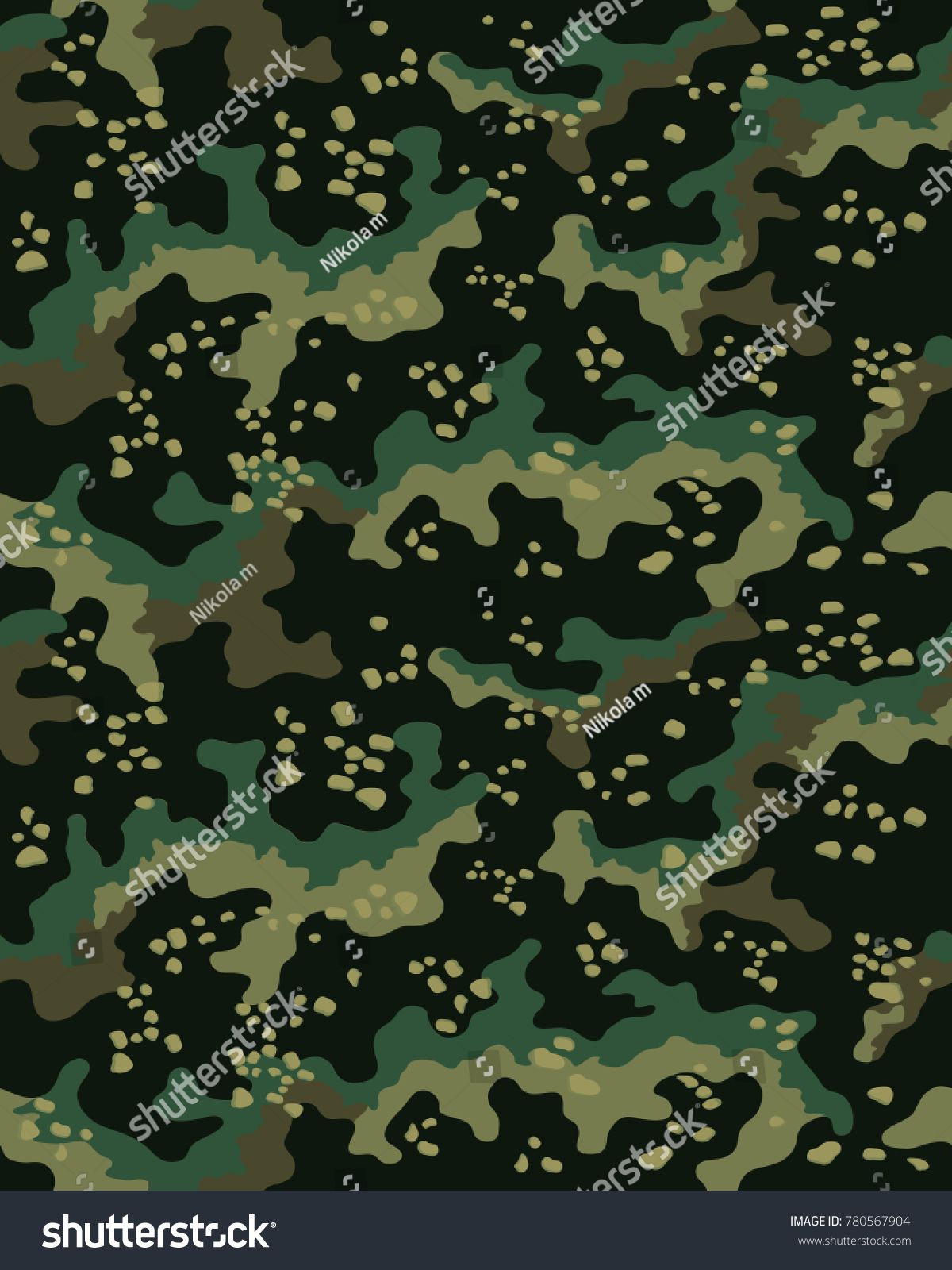 1200x1600 Abstract Camouflage Pattern Seamless Vector