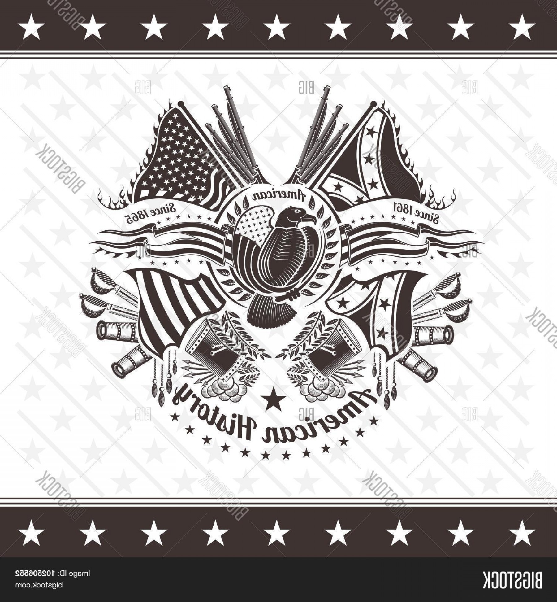 1800x1944 Stock Vector American Civil War Military Background Coat Of Arms
