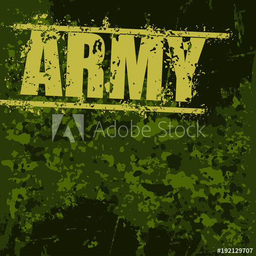 500x500 Camouflage Military Background Grunge Army Word Vector