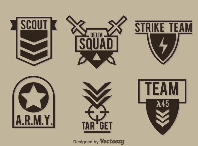 665x490 Military Badge Collection Vector